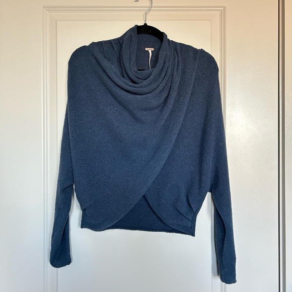 Free People Sweaters - Free People Sugar Wrap sweater in Steel Blue